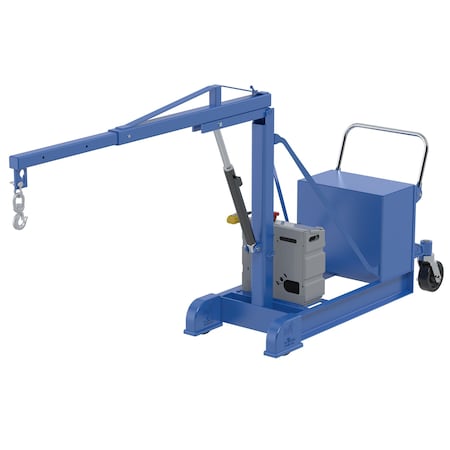 Vestil Steel DC Counter Balance Floor Crane 500 Lb. Capacity Blue CBFC-500-DC